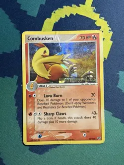 Combusken 25/106 EX Emerald Stamped Reverse Holo Foil Pokemon Card DMG - Image 2