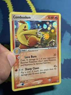 Combusken 25/106 EX Emerald Stamped Reverse Holo Foil Pokemon Card DMG - Image 3