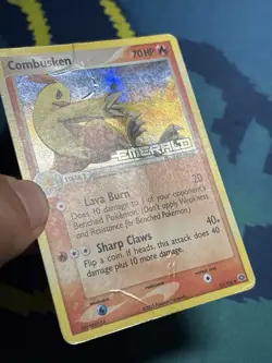 Combusken 25/106 EX Emerald Stamped Reverse Holo Foil Pokemon Card DMG - Image 4