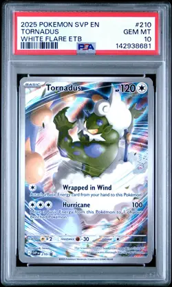 2025 POKEMON SVP EN-SV BLACK STAR PROMO #210 TORNADUS PSA 10 - Image 1