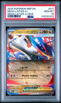 2025 POKEMON MEP EN-ME BLACK STAR PROMO MEGA LATIAS EX BOX MEGA LATIAS EX PSA 10 - Image 1