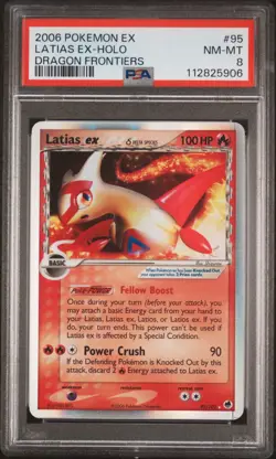 2006 POKEMON EX DRAGON FRONTIERS #95 LATIAS EX-HOLO PSA 8 - Image 1