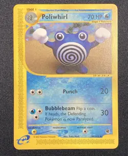 Poliwhirl 2002 Pokemon Expedition #89/165 Regular Uncommon Lightly Played - Image 1