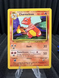 Charmeleon 24/102 - Base Set Unlimited Edition - WOTC Pokemon MP - Image 1