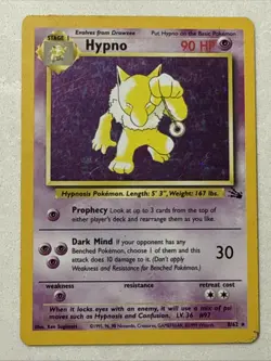 Pokemon TCG Hypno Fossil Holo Base Set LP 8/62 - Image 1