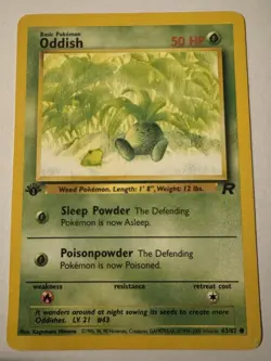 Oddish - Pokemon Team Rocket - 63/82 - 1st Edition - Regular - NM - Image 1