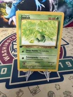 Oddish 1st Edition 63/82 Common Team Rocket Pokemon Vintage WOTC - Image 1