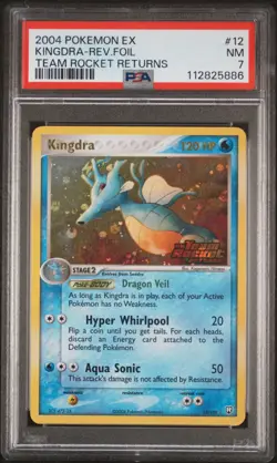 2004 POKEMON EX TEAM ROCKET RETURNS #12 KINGDRA-REV.FOIL PSA 7 - Image 1