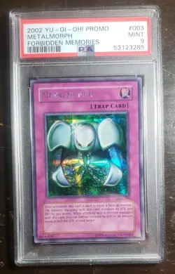 PSA 9 2002 YU-GI-OH! FMR-003 FORBIDDEN MEMORIES PROMO METALMORPH YUGIOH! - Image 1