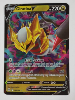 Giratina V 130/196 Lost Origin Full Art Holo Rare Pokemon Card NM - Image 1