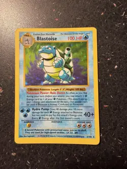 Shadowless Blastoise 2/102 Base Set Holo Rare Pokemon Card - Image 1