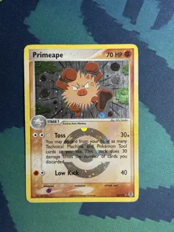 Primeape 28/112 Reverse Holo Rare EX FireRed & LeafGreen Pokemon Card 2004 HP - Image 2