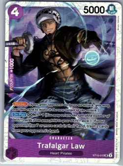 Trafalgar Law ST10-010 SR English The Three Captains - One Piece Card - NM - Image 1