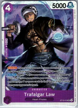 Trafalgar Law ST10-010 SR English The Three Captains - One Piece Card - NM - Image 1