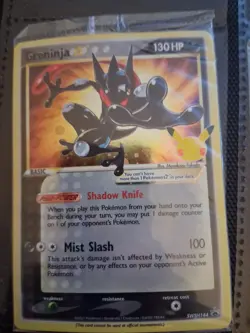 Pokemon Greninja Gold Star Holo Promo SWSH144 Celebrations Black Star - SEALED - Image 2