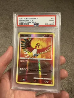 POKEMON PSA 9 HO-OH REVERSE HOLO 10/132 DIAMOND & PEARL SECRET WONDERS 2007 - Image 1