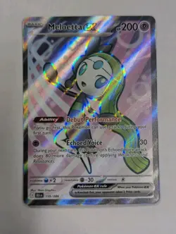 Meloetta ex 159/086 Ultra Rare SV: Black Bolt Holo Pokemon TCG - NM - Image 1