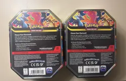 Pokemon TCG Mega Charizard X ex & Mega Charizard Y ex Tins Lot of 2 Sealed - Image 2