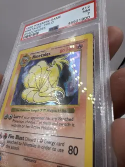 1999 POKEMON BASE SET SHADOWLESS NINETALES HOLO GRADED PSA-7 Black Flames Wow!! - Image 5