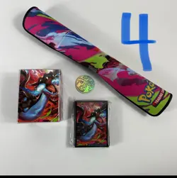 NEW Pokemon ETB Sleeves Lot Of 23! 151 Prismatic + Charizard UPC Accessories - Image 4
