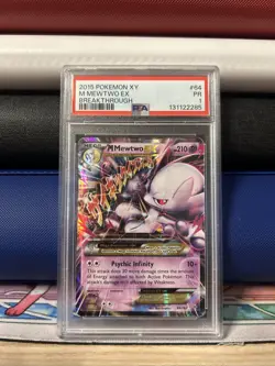 M MEWTWO EX 2016 XY BREAKTHROUGH 64/162 PSA 1 POKEMON - Image 1