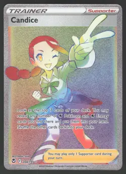 Candice 204/195 Secret Rare Pokemon TCG Silver Tempest NM - Image 1