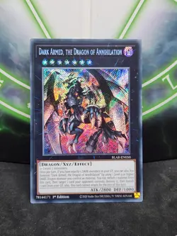 Yugioh Dark Armed, the Dragon of Annihilation BLAR-EN050 Secret Rare 1st Ed NM - Image 1