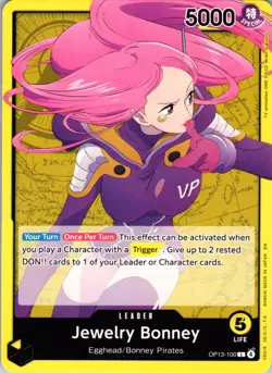 Jewelry Bonney OP13-100 Leader One Piece TCG NM - Image 1