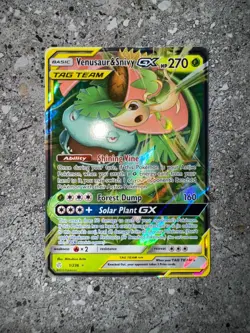 Pokemon TCG Cards Venusaur & Snivy GX 1/236 Cosmic Eclipse Ultra Rare Holo NM-M - Image 3