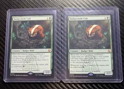 Magic: The Gathering – x2 Badgermole Cub – Green Creature Card – MTG - Image 1