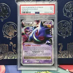Pokemon Gengar LV.X Platinum Arceus Holo Ultra Rare Card 97/99 2009 PSA 7 - Image 1