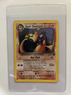 1st Edition Dark Charizard 21/82 Team Rocket Non Holo Rare Pokemon Card - Image 4