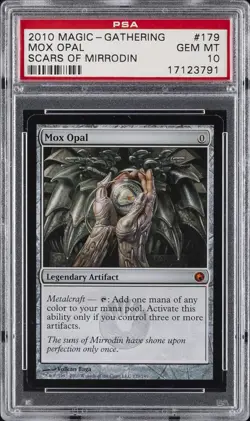 2010 MTG SCARS OF MIRRODIN #179 MOX OPAL PSA 10 - Image 1
