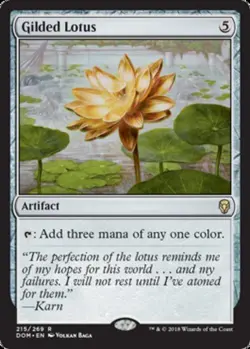 1 x Gilded Lotus - Dominaria - Heavy Play - MTG - Image 1