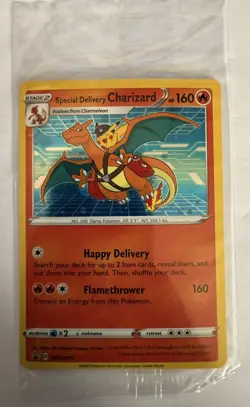 Special Delivery Charizard Pokemon Center Promo SWSH075 NM Sealed - Image 1