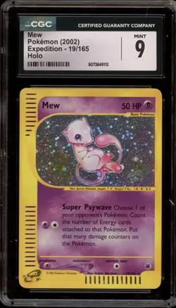 Pokemon Mew Expedition Holo Rare #19 CGC 9 Mint - Image 1