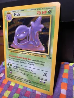 Pokemon TCG Muk Holo Rare Fossil Set 13/62 #13 NM - Image 3