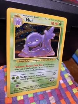 Pokemon TCG Muk Holo Rare Fossil Set 13/62 #13 NM - Image 4