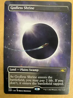 MTG 1x BORDERLESS Godless Shrine # 282 Unfinity Magic the Gathering Card x1 NM - Image 1