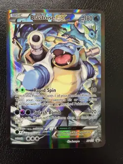 Pokemon TCG Card - Blastoise EX XY122 Black Star Promo Full Art XY Holo - LP - Image 1