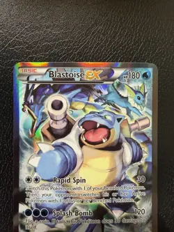 Pokemon TCG Card - Blastoise EX XY122 Black Star Promo Full Art XY Holo - LP - Image 3