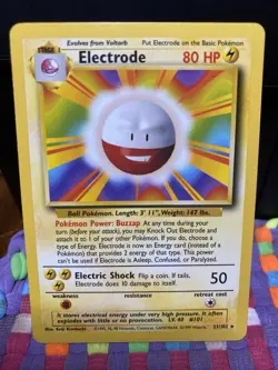 Pokemon TCG Base Set Unlimited Electrode Non-Holo Rare 21/102 #21 LP - Image 1