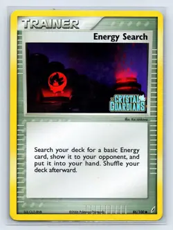 Energy Search 86/100 EX Crystal Guardians Stamped Pokemon Holo Common - Image 1