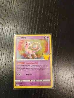 Mew 11/25 - Celebrations 25th Anniversary - Holo Rare LP - Pokemon TCG (Card 2) - Image 1