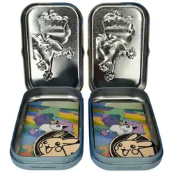 2x Pokemon Galar Pals: Galarian Ponyta Mini Tin Lot + Coins + Art Cards No Packs - Image 2