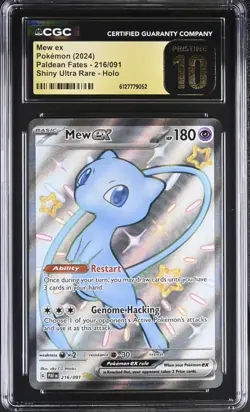 Pokemon Mew ex 216/091 Ultra Rare Paldean Fates - CGC 10 PRISTINE - Image 1