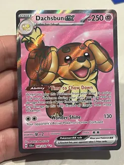 Dachsbun ex - 160/142 - Pokemon Stellar Crown Full Art Ultra Rare NM - Image 1