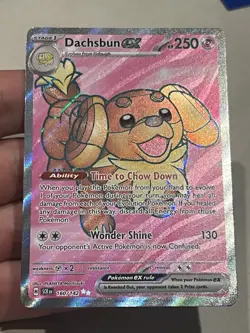Dachsbun ex - 160/142 - Pokemon Stellar Crown Full Art Ultra Rare NM - Image 3