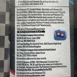 Pokemon TCG Black Bolt & White Flare Mini Tin, Factory Sealed & X2Japanese Packs - Image 4