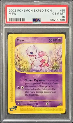 2002 POKEMON EXPEDITION #55 MEW PSA 10 - Image 1